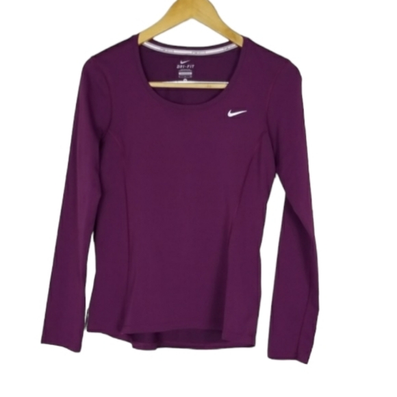 NIke Running DRI FIT Long Sleeve Purple Size Small - Picture 6 of 13